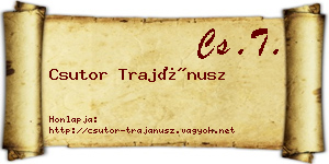 Csutor Trajánusz névjegykártya